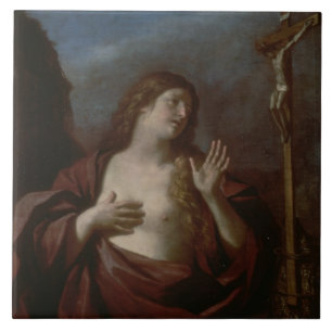 Maria Magdalena im Penitence (Öl auf Leinwand) 2 Fliese