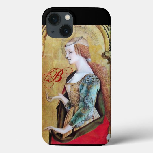 MARIA MAGDALENE 2 MONOGRAMM Gold, rot Case-Mate iPhone Hülle (Rückseite)