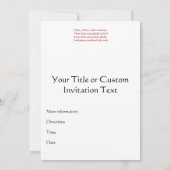 Maria, Maria, ganz im Gegenteil Einladung (Rückseite)