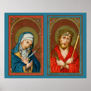 Maria, Mater Dolorosa & Jesus, Ecce Homo Poster