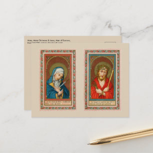 Maria, Mater Dolorosa & Jesus, Ecce Homo Postkarte