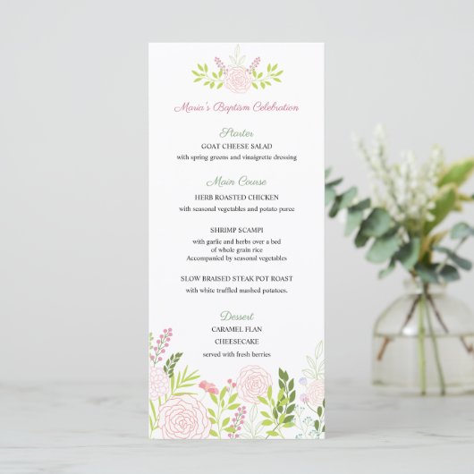 Maria Menu Menükarte (Stehend Vorderseite)