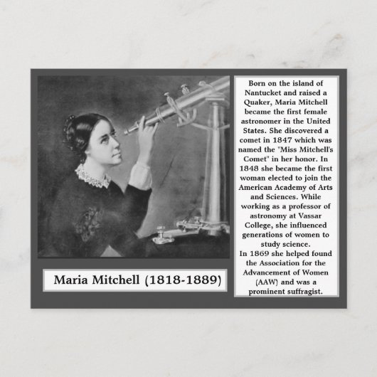 Maria Mitchell Scientist Astronomin Suffragist Postkarte (Vorderseite)