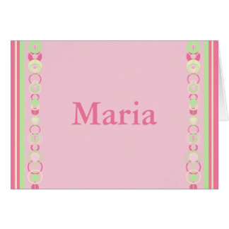 Maria Modern Circle Individuelle Name Card