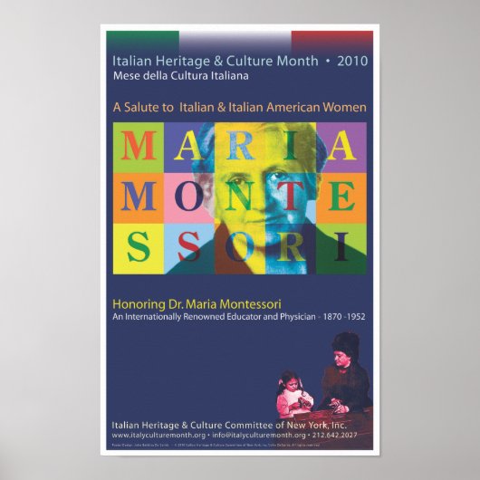 Maria Montessori Poster (Vorne)