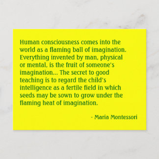 Maria Montessori Quote Nr. 4 Post Card Postkarte
