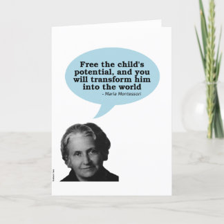 Maria montessori Zitat Karte
