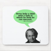 Maria Montessori-Zitat Mousepad (Vorne)