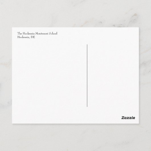 Maria Montessori Zitat Nr. 5 Postkarte (Rückseite)