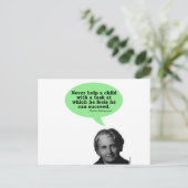Maria Montessori Zitat Postkarte (Stehend Vorderseite)
