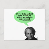 Maria Montessori Zitat Postkarte (Vorderseite)