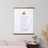 Maria Montessori Zitat Wandteppich Mit Holzrahmen (Schlafzimmer)