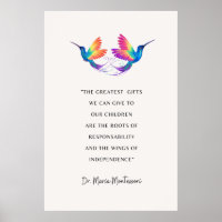 Maria Montessori Zitatposter, das Beste Geschenk