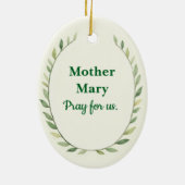 Maria Mutter Gottes Friede und Segen Schrift Keramik Ornament (Hinten)