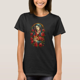 Maria Mutter Gottes Herz der Jungfrau Art Deco Sti T-Shirt