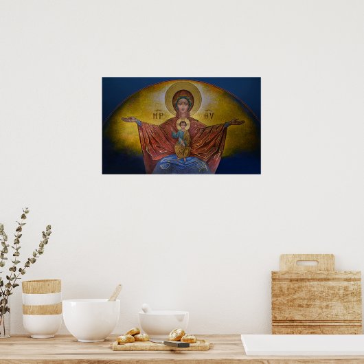 Maria, Mutter Jesu, Theotokos Poster (Küche)