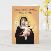 Mariä Muttergottes mit Jesus Karte (Gelbe Blume)
