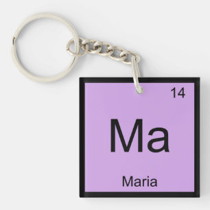 Maria Name Chemie Element Periodensystem Schlüsselanhänger