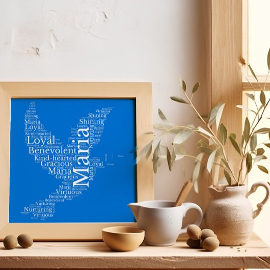 Maria Name Cloud benutzerdefinierbares Poster