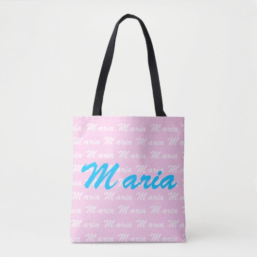Maria Name Design Pattern Tasche (Vorderseite)