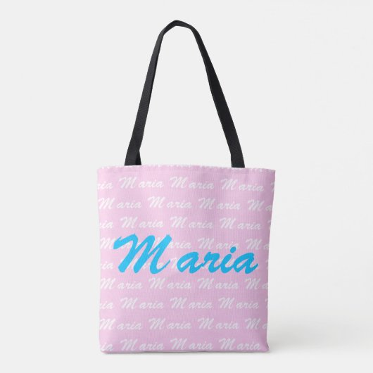 Maria Name Design Pattern Tasche (Rückseite)