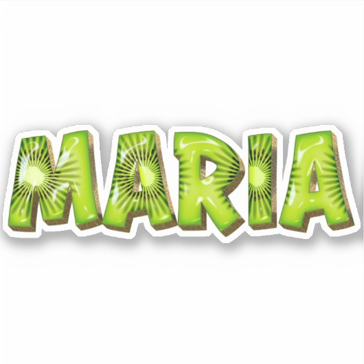 Maria Name Kiwi Design Aufkleber Sticker (Vorderseite)