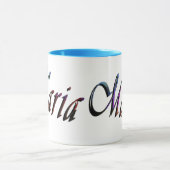 Maria, Name, Logo, Blue Combo-Kaffee-Tasse Tasse (Zentrum)