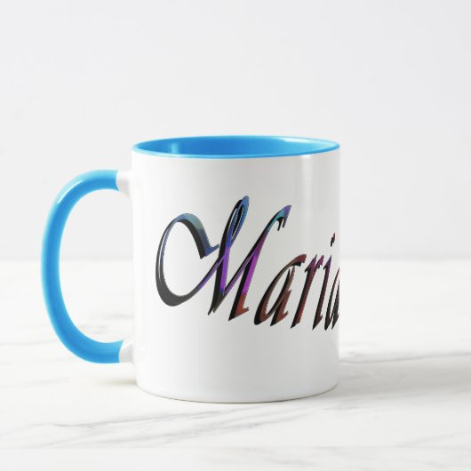Maria, Name, Logo, Blue Combo-Kaffee-Tasse Tasse (Links)