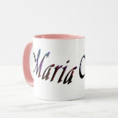 Maria, Name, Logo, rosa Combo-Kaffee-Tasse Tasse (Vorderseite Links)