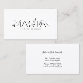 MARIA Name Pilates Instructor Business Card Visitenkarte (Vorne/Hinten)