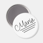 Maria Name Text Magnet (Vorderseite/Rückseite)