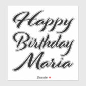 Maria Name Vorname black Sticker Geburtstag (Blatt)