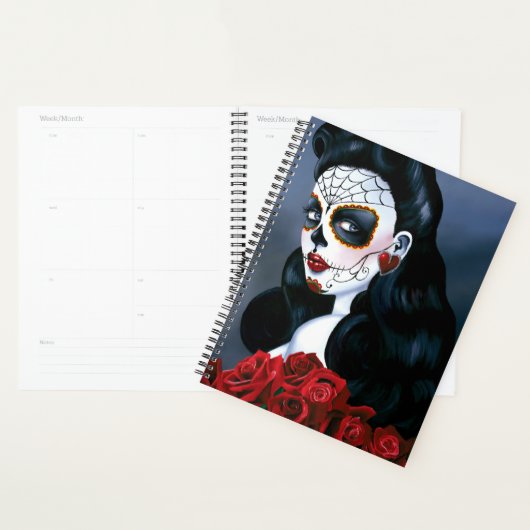 Maria Sugar Skull Rote Rosen Planer (Anzeige)