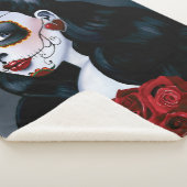 Maria Sugar Skull Rote Rosen Sherpadecke (3/4)