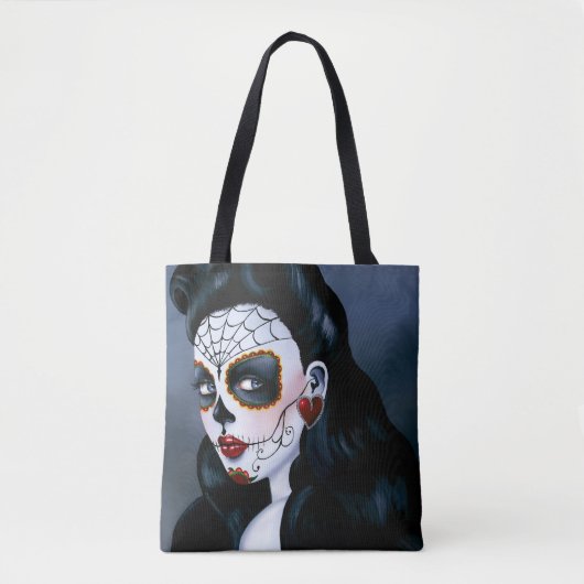 Maria Sugar Skull Rote Rosen Tasche (Vorderseite)