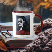 Maria Sugar Skull Rote Rosen Tasse