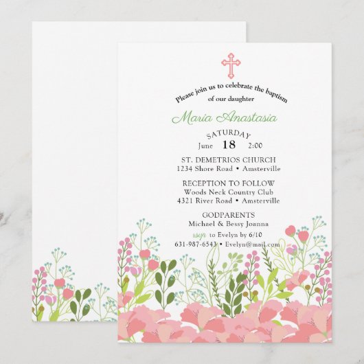 Maria Taufe Einladung (Vorne/Hinten)