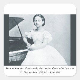 María Teresa Gertrudis de Jesús Carreño García Quadratischer Aufkleber