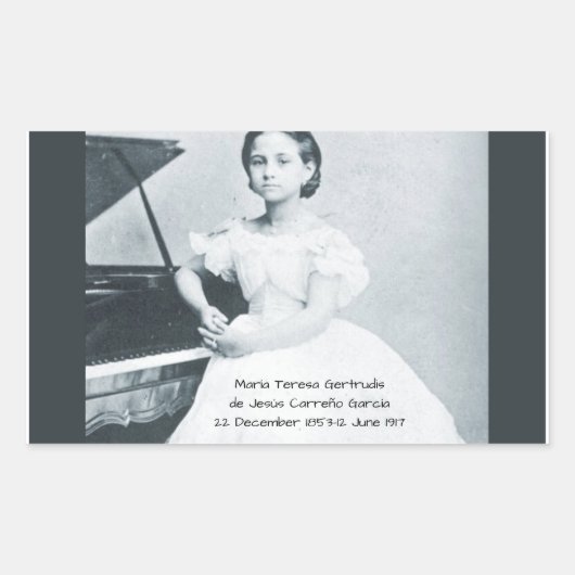 María Teresa Gertrudis de Jesús Carreño García Rechteckiger Aufkleber (Vorderseite)