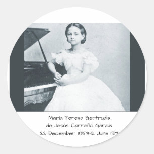 María Teresa Gertrudis de Jesús Carreño García Runder Aufkleber