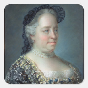 Maria Theresa, österreichische Kaiserin, 1762 Quadratischer Aufkleber
