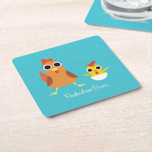 Maria u. Bandit die Hühner Rechteckiger Pappuntersetzer (angewinkelt)