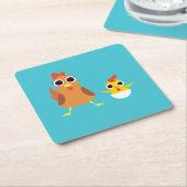 Maria u. Bandit die Hühner Rechteckiger Pappuntersetzer (angewinkelt)