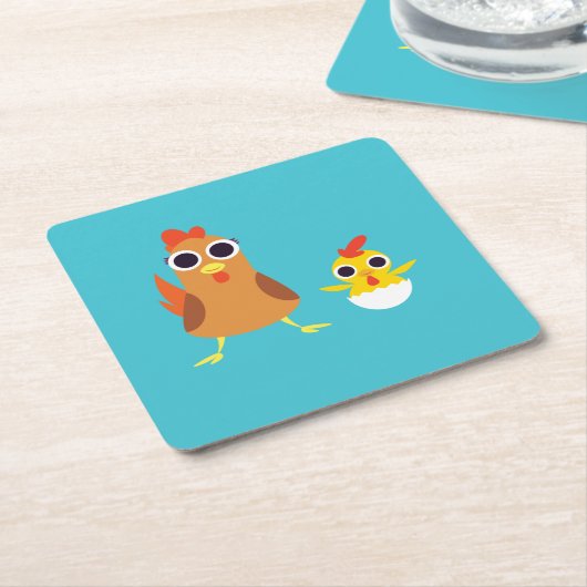 Maria u. Bandit die Hühner Rechteckiger Pappuntersetzer (angewinkelt)