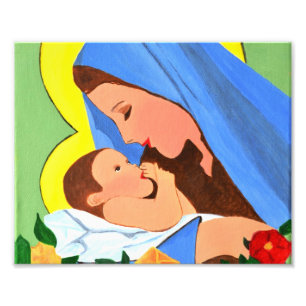 Maria und das Baby Jesus Foto