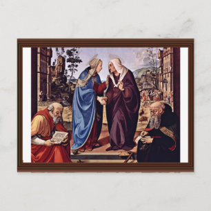 Maria und die hl. Elisabeth, der hl. Nikolaus und Postkarte