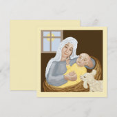 Maria und Jesus Feiertagskarte (Vorne/Hinten)