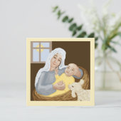 Maria und Jesus Feiertagskarte (Stehend Vorderseite)