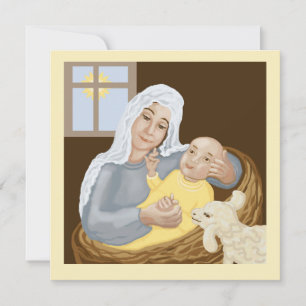 Maria und Jesus Feiertagskarte
