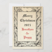 Maria und Jesus heilige Grenzdecke Feiertagskarte (Rückseite)